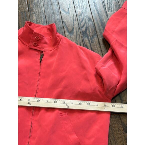 Lauren Ralph Lauren Harrington Jacket Women‎ Size 6 Red Orange Silk Long Sleeve - Picture 5 of 8